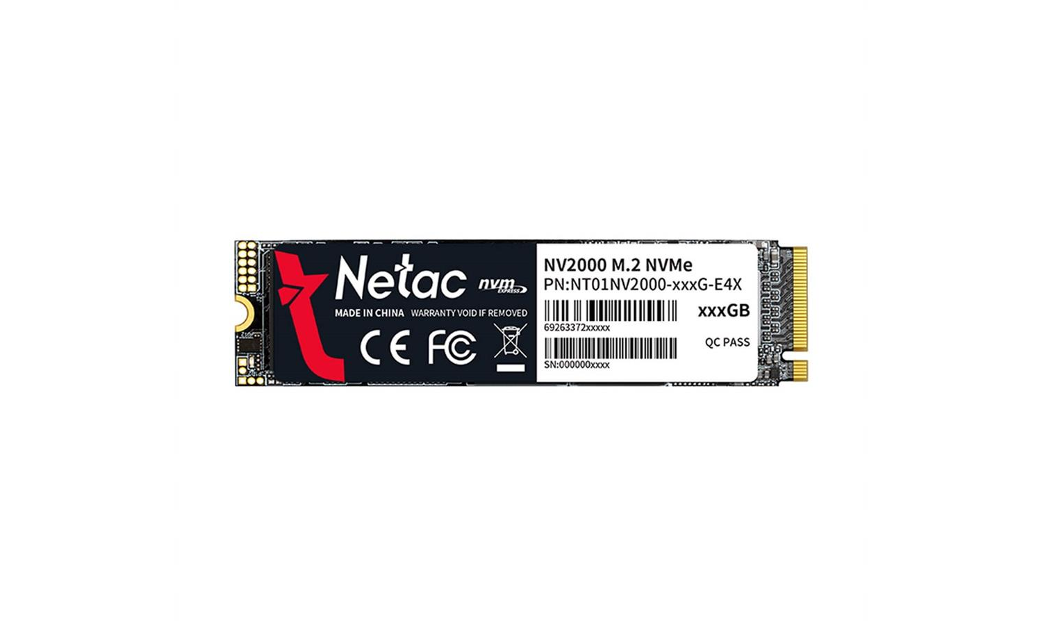Netac NV2000 256GB SSD M.2 NVMe NT01NV2000-256-E4X